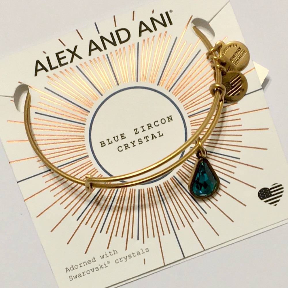 BNWT ALEX AND ANI Blue Zircon Crystal Bracelet